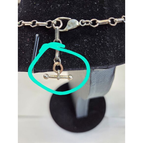 Vintage Native American Necklace Turquoise & Multi Stone Makers Mark Test 925 - Picture 6 of 13